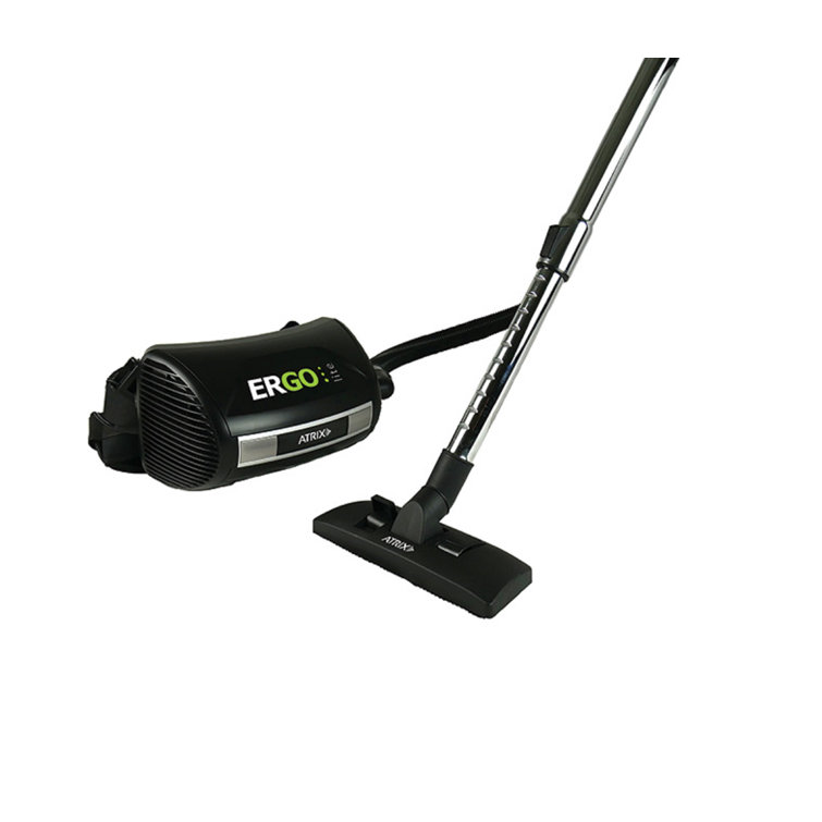 Black Ergonomic Backpack Vacuum Cleaner with HEPA Filter