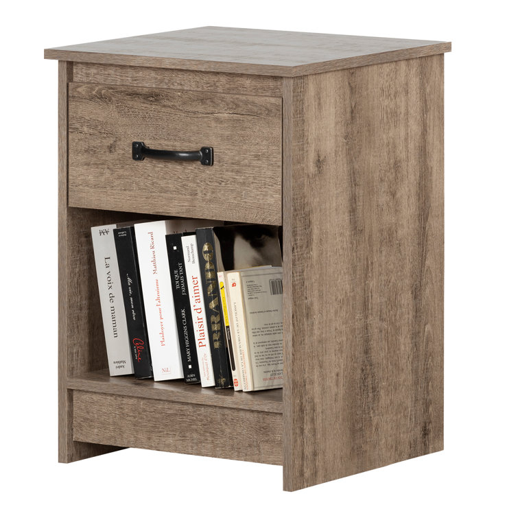 Weathered Oak Country Cottage 1-Drawer Nightstand