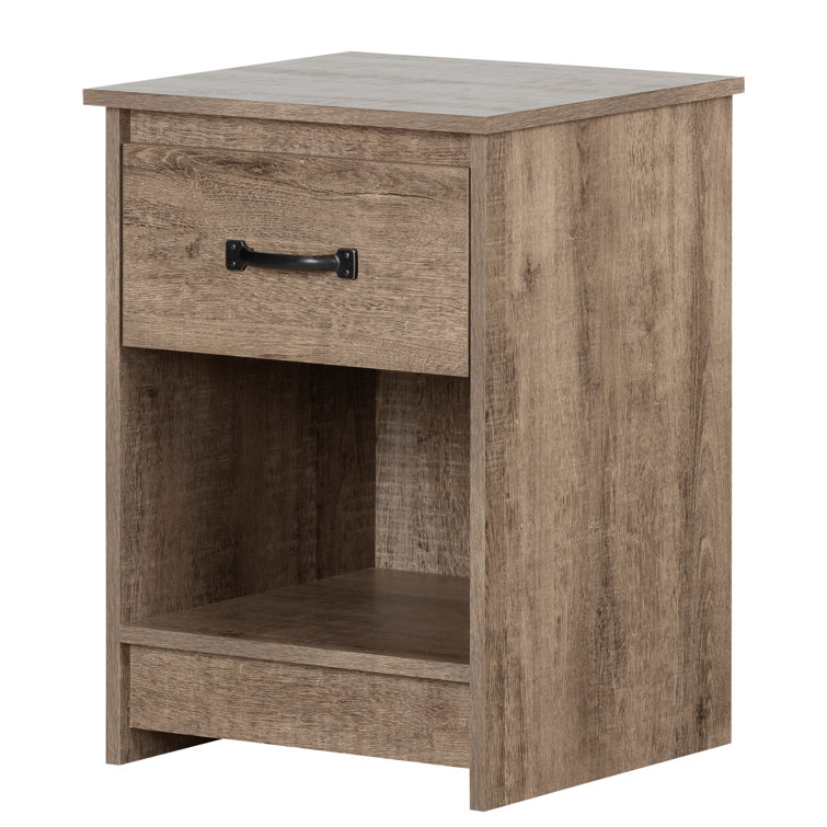 Weathered Oak Country Cottage 1-Drawer Nightstand