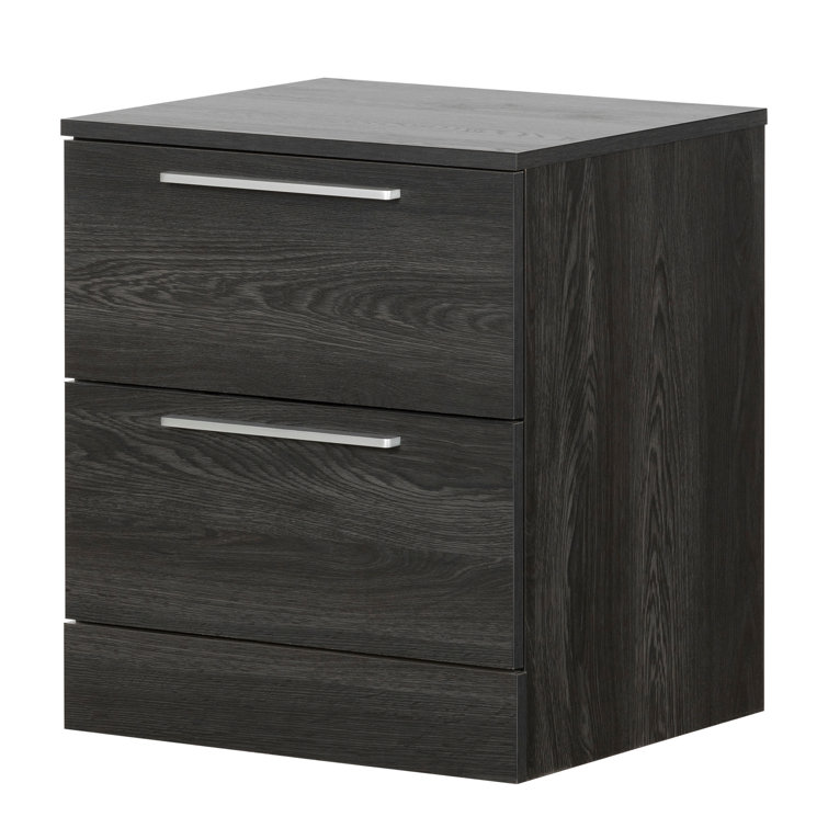 Step One Essential Gray Oak 2-Drawer Nightstand