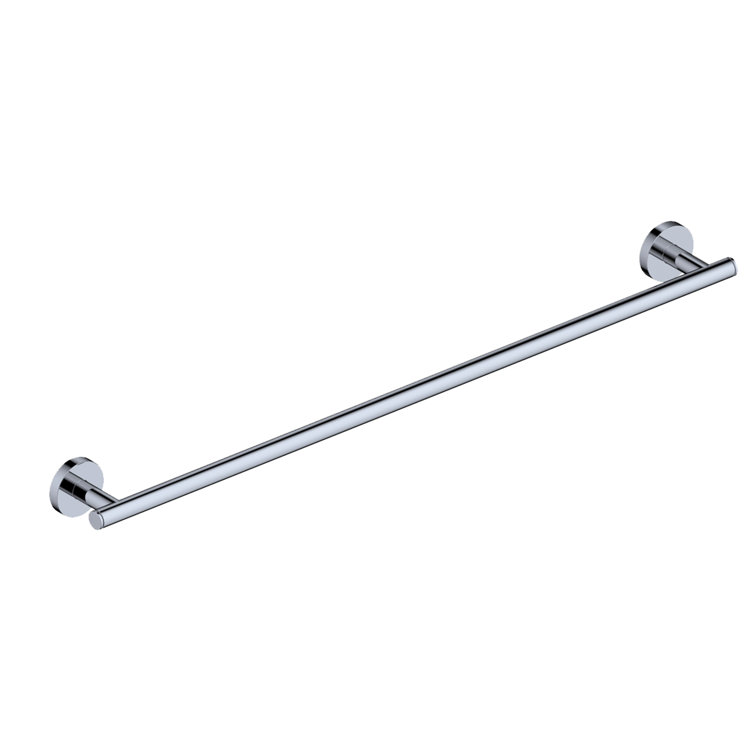Polished Chrome 24'' Industrial Wall-Mounted Towel Bar