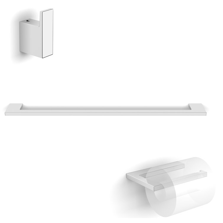Luna Polished Chrome 3-Piece Bathroom Hardware Set