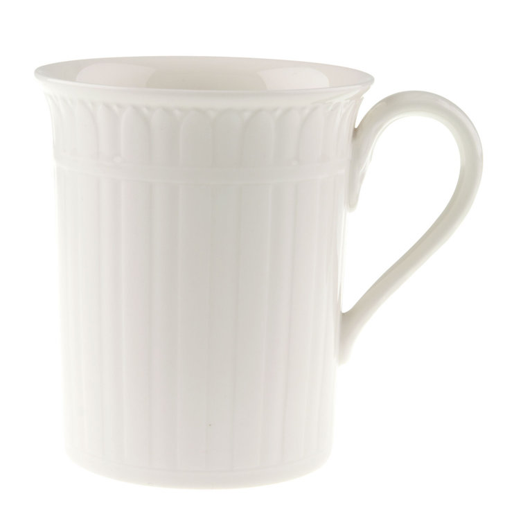 Cellini White Porcelain 24-Piece Dinnerware Set, Service for 6