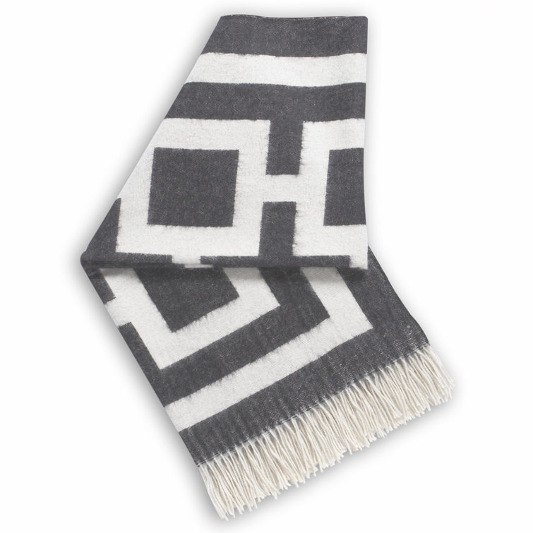 Peruvian Baby Alpaca Wool Electric Reversible 60" Throw