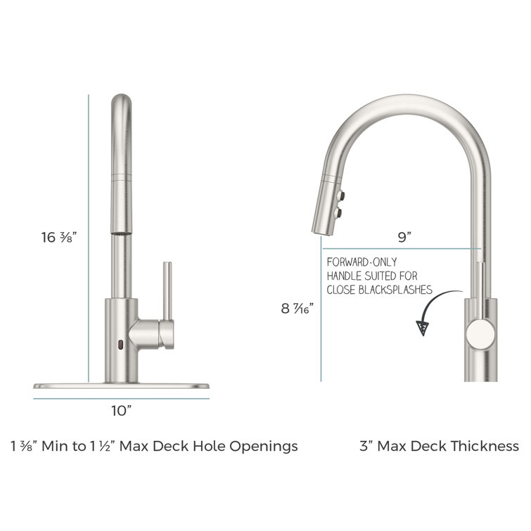 Modern Loft Polished Chrome Pull-Down Kitchen Faucet with Swivel Spout