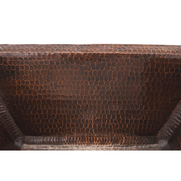17" Rectangular Oil-Rubbed Bronze Copper Prep Sink