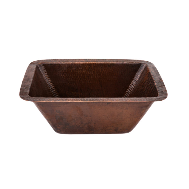 17" Rectangular Oil-Rubbed Bronze Copper Prep Sink