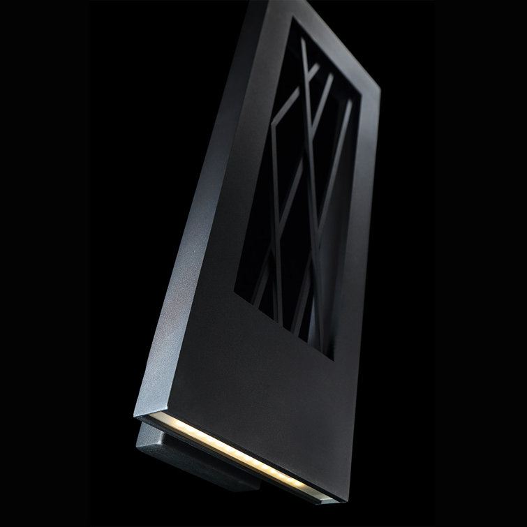 Twilight 16" Black Aluminum LED Outdoor Wall Light