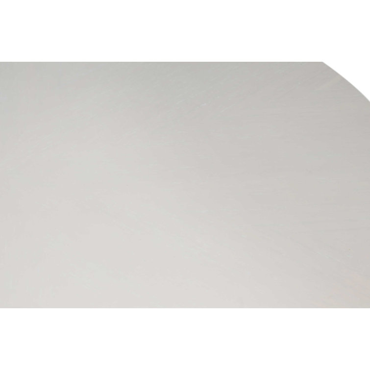 Clifton 48" Transitional Round Wood & Metal Coffee Table in Brown/White