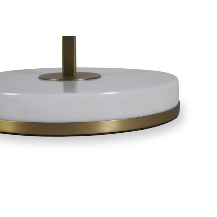 Kerry 35'' Gray and Gold Contemporary Marble Table Lamp