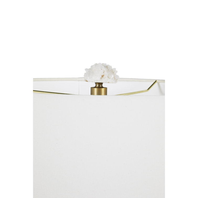 Kerry 35'' Gray and Gold Contemporary Marble Table Lamp