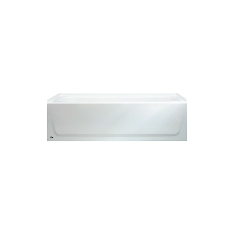 Aloha 60'' White Porcelain Rectangular Soaking Bathtub