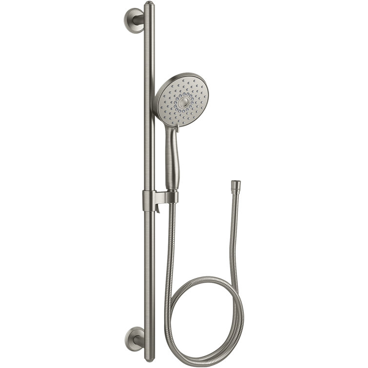 Vibrant Brushed Nickel Multifunction Handheld Shower Kit