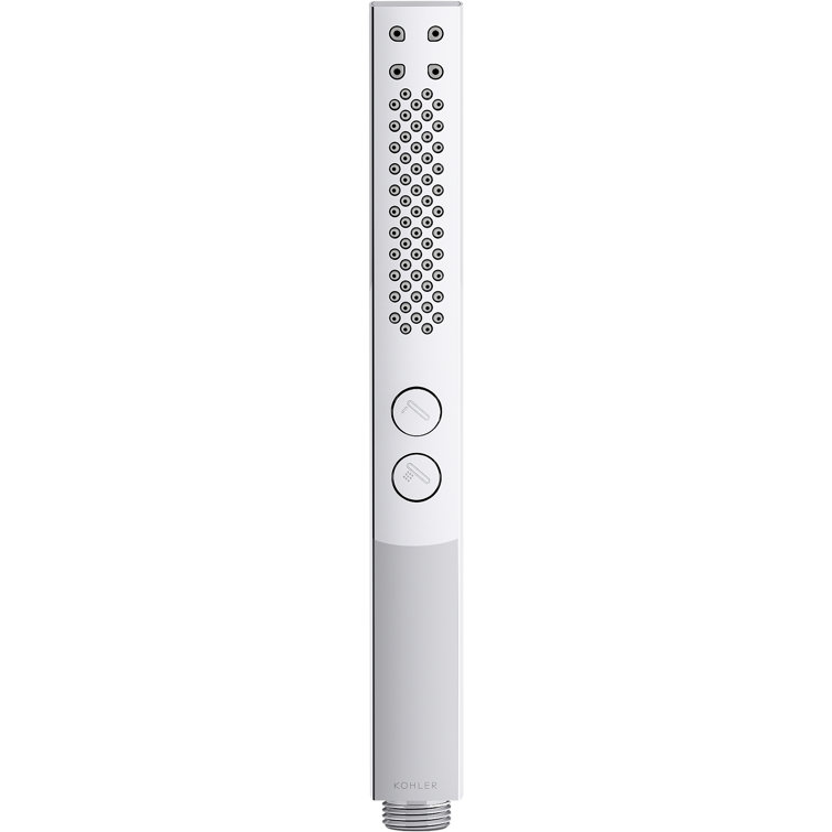 Polished Chrome Square Handheld Shower Head with Pulse Function
