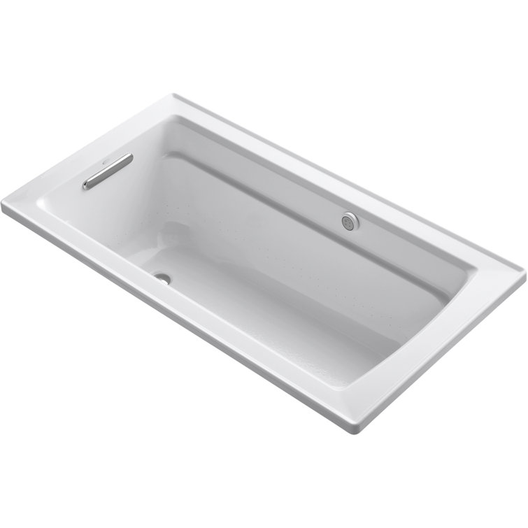 Archer 60" White Acrylic Heated Bubblemassage Air Bath