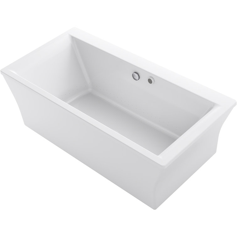 Stargaze 72" White Acrylic Freestanding Heated Bathtub