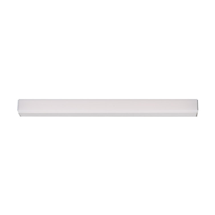 Sleek Brushed Aluminum 64W LED Vanity Light with White Acrylic Diffuser