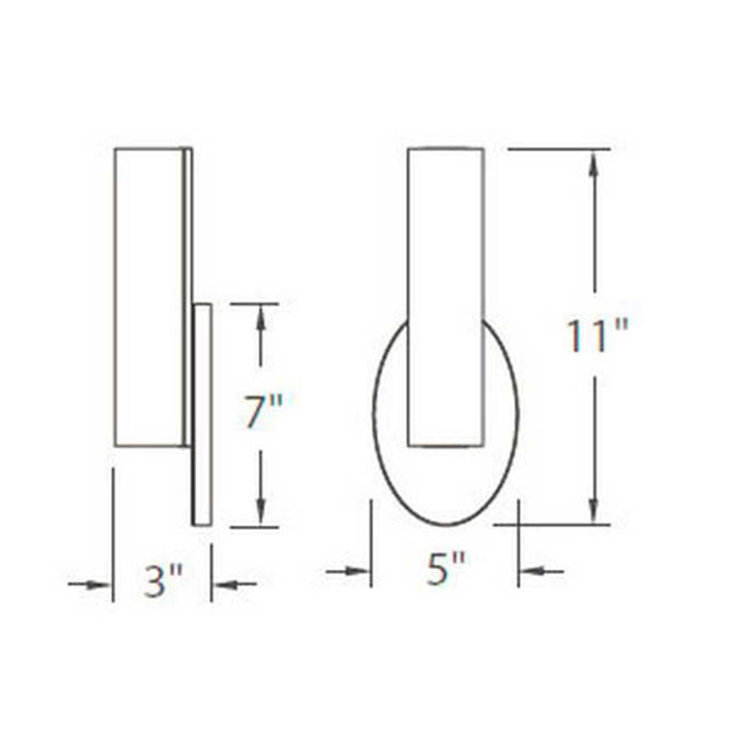 Sleek Chrome LED Wall Sconce with Dimmable Opal Glass