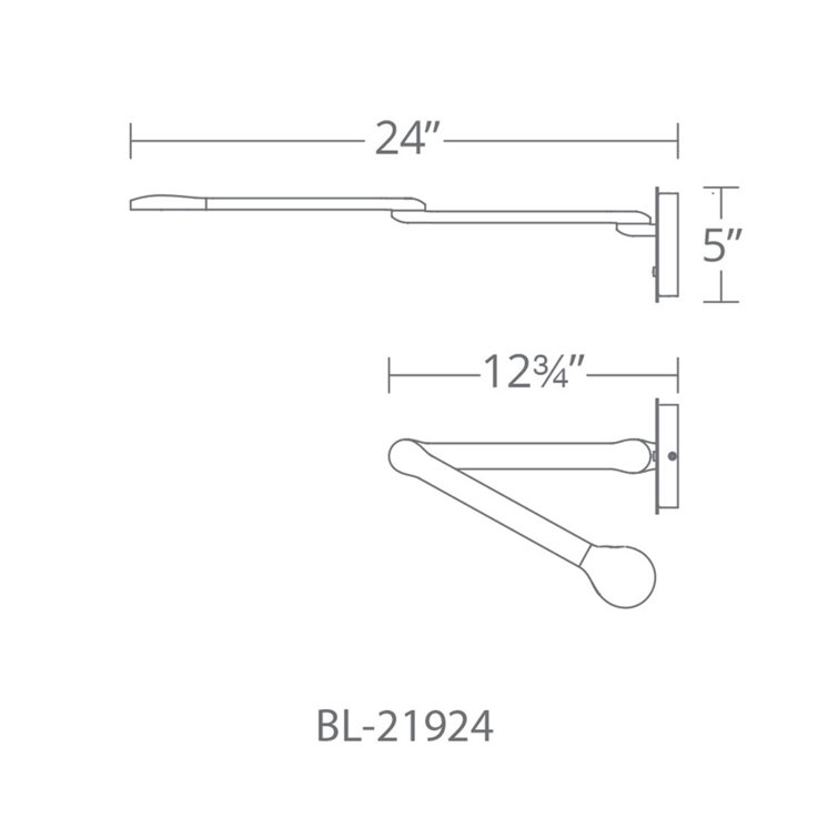 Modern Black LED Swing Arm Sconce with White Acrylic Diffuser