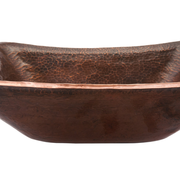 17" Hand Forged Oil Rubbed Bronze Copper Vessel Sink