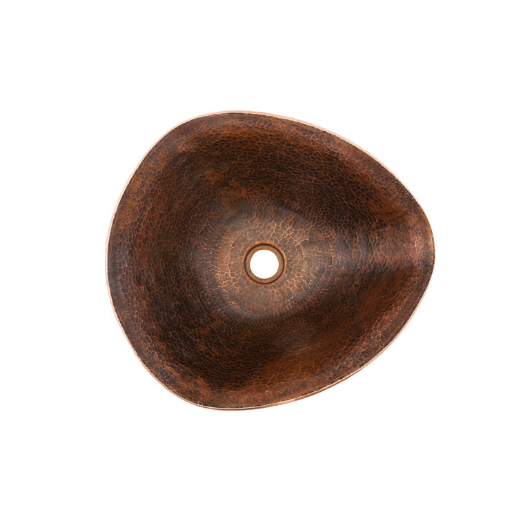 17" Hand Forged Oil Rubbed Bronze Copper Vessel Sink