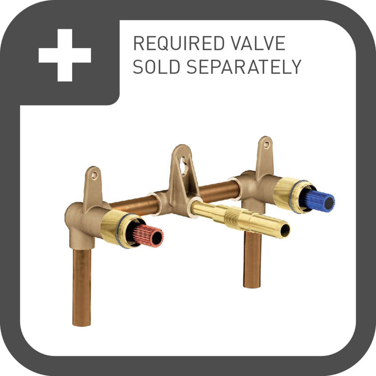 Elegant Polished Nickel 2-Handle Widespread Wall-Mount Bathroom Faucet