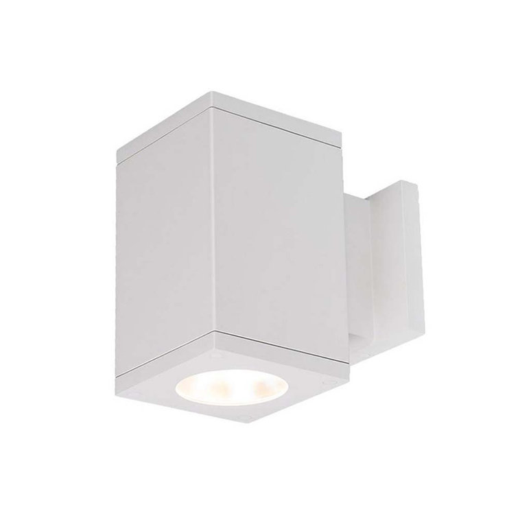Cube Architectural 7.5" White LED Wall Sconce Dimmable Energy Star