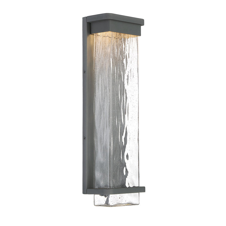 Black Aluminum 21" LED Outdoor Wall Light