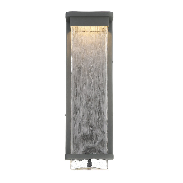 Black Aluminum 21" LED Outdoor Wall Light