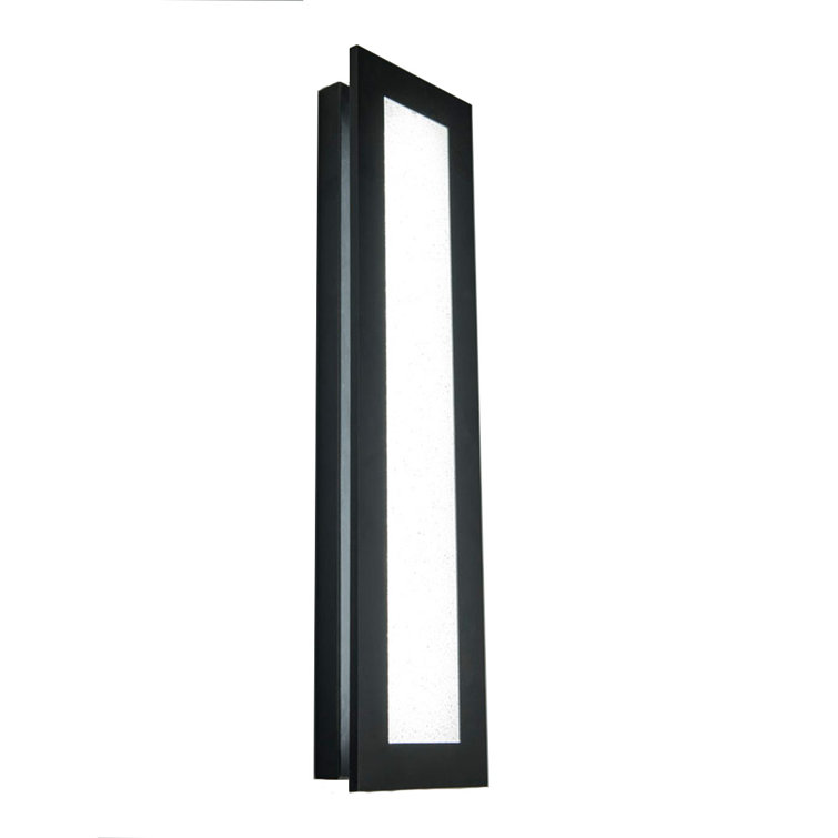 Frost 28" Black Aluminum LED Outdoor Wall Sconce with Clear Sparkling Glass