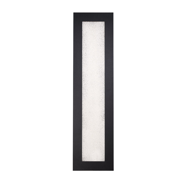 Frost 28" Black Aluminum LED Outdoor Wall Sconce with Clear Sparkling Glass