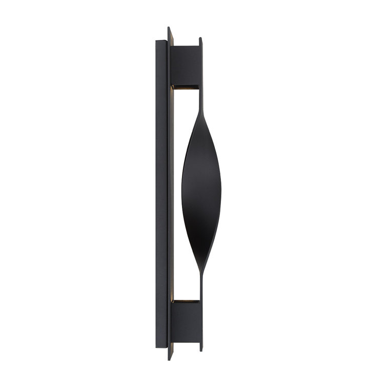 Twist Black Bronze LED Outdoor Wall Light with White Diffuser