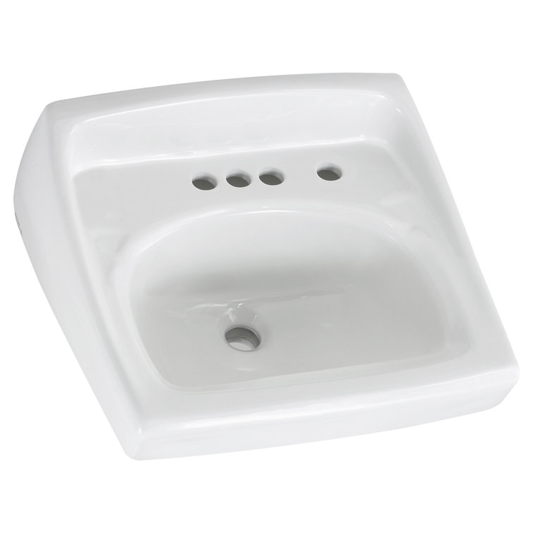 Lucerne 20.5'' White Ceramic Wall-Mount Rectangular Sink