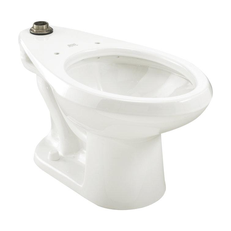 White Vitreous China Elongated Commercial Toilet Bowl