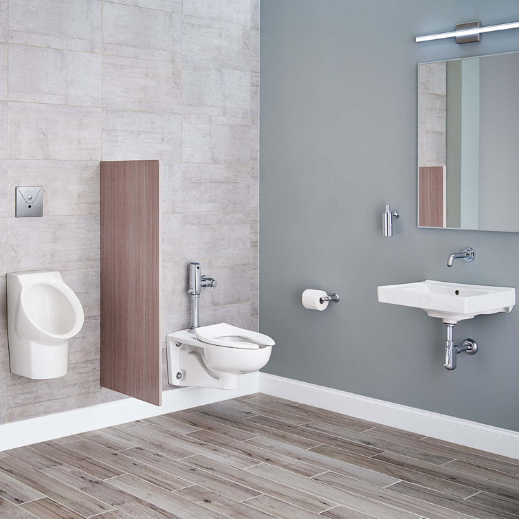 White Elongated Wall Mounted Dual Flush Toilet Bowl
