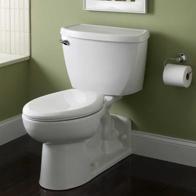 Yorkville White Elongated Pressure Assisted Floor Mounted Toilet