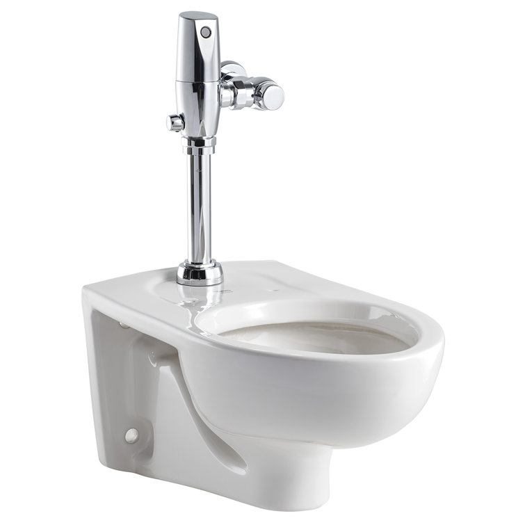 White High Efficiency Wall Mounted Elongated Toilet