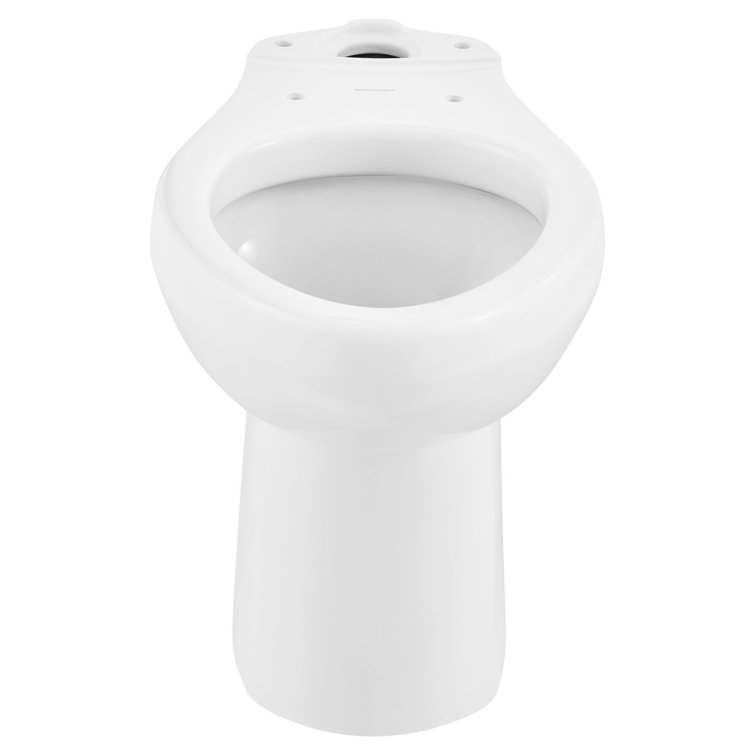 White Vitreous China Dual Flush Elongated Toilet Bowl