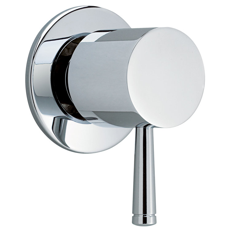 Polished Chrome Wall-Mounted Single Handle Diverter Valve Trim