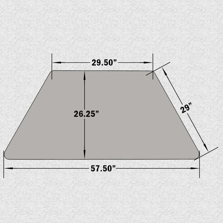 Versatile Grey Laminate Trapezoid Activity Table with Adjustable Legs