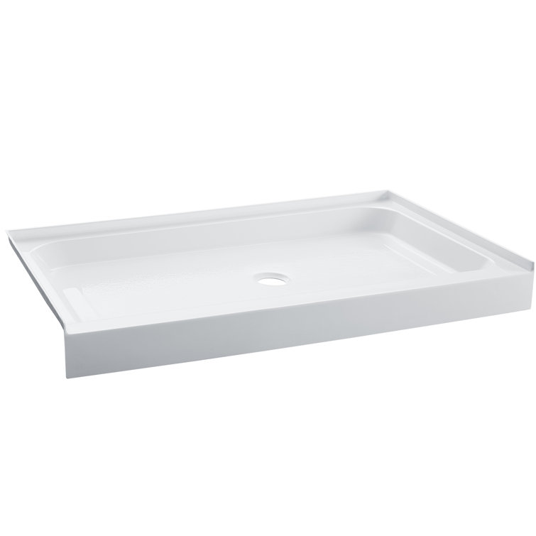 Voltaire 48" x 32" White Acrylic Shower Base with Center Drain