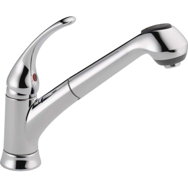 Chrome Pull-Out Single Handle Kitchen Faucet with Zinc Body