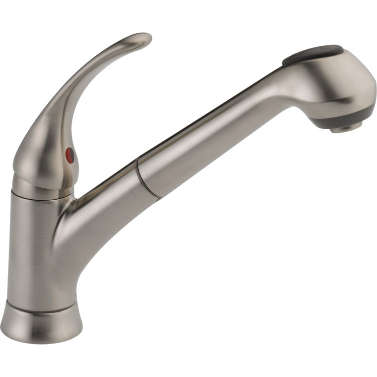 Stainless Steel Pull-Out Single Handle Kitchen Faucet