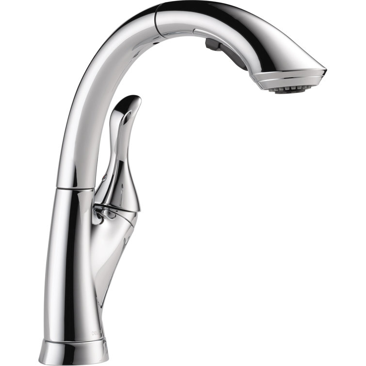 Linden Chrome Pull-Out Spray Single Handle Kitchen Faucet