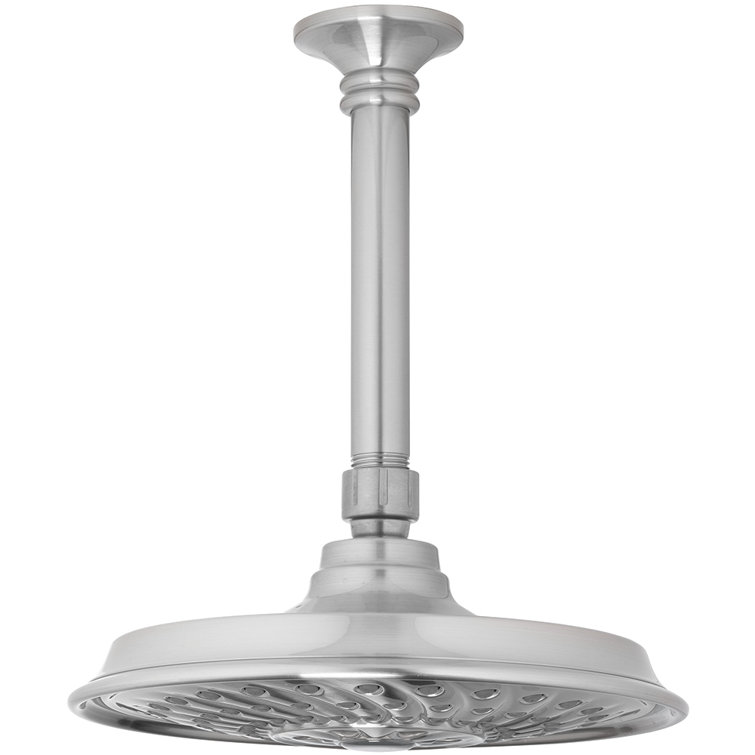 Brushed Nickel Ceiling Mount Shower Arm with Escutcheon