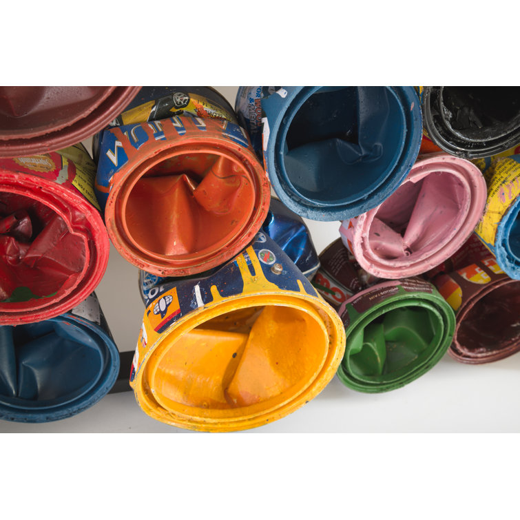 Large Multicolor Recycled Paint Can Wall Art