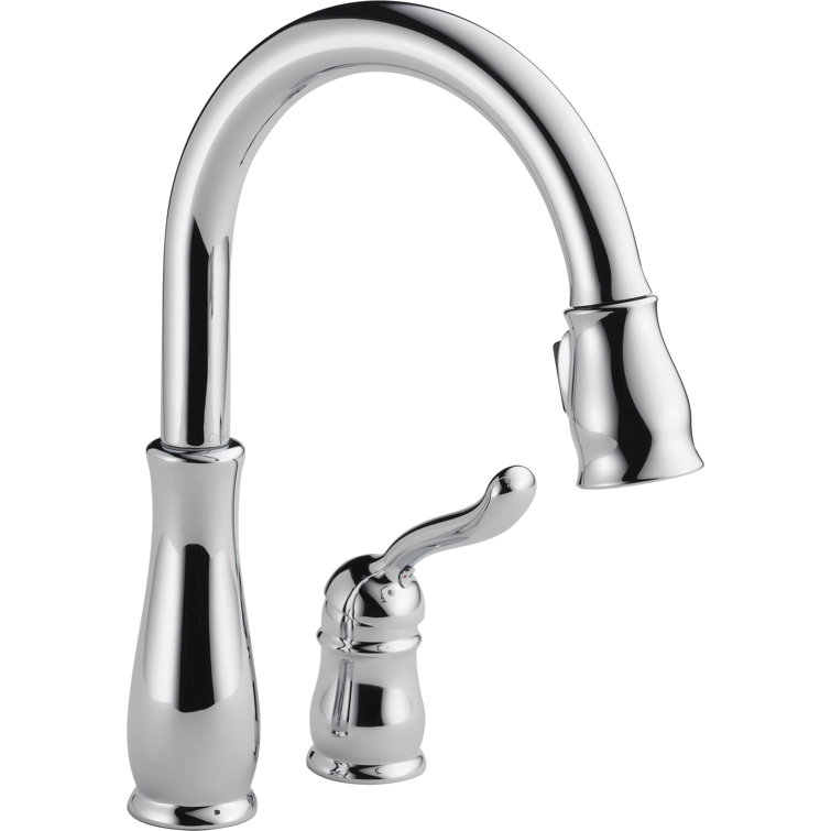 Chrome Pull-Down Kitchen Faucet with Spray and Deck Mount