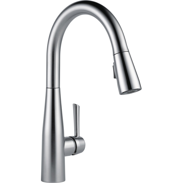 Chrome Pull-Down Single Handle Kitchen Faucet with Spray