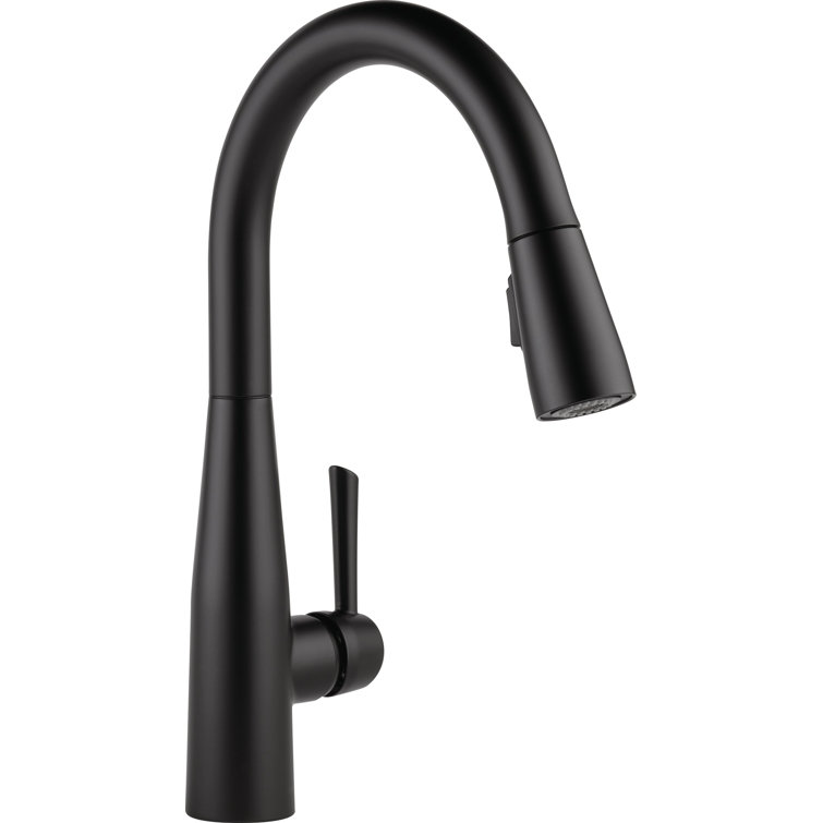 Matte Black Pull-Down Single Handle Kitchen Faucet