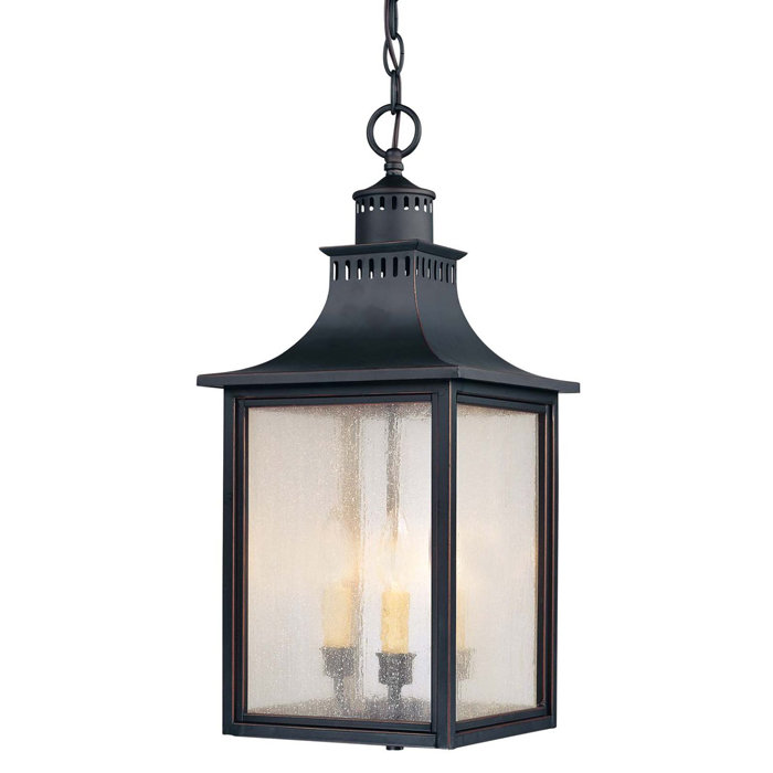 Monte Grande 22.5" English Bronze 3-Light Outdoor Hanging Lantern